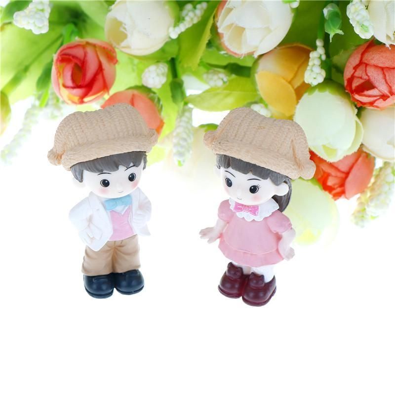 Miniatur Pasang Couple 2Pcs/Set Mainan Dekorasi Micro Mini Garden Foto Lanscap