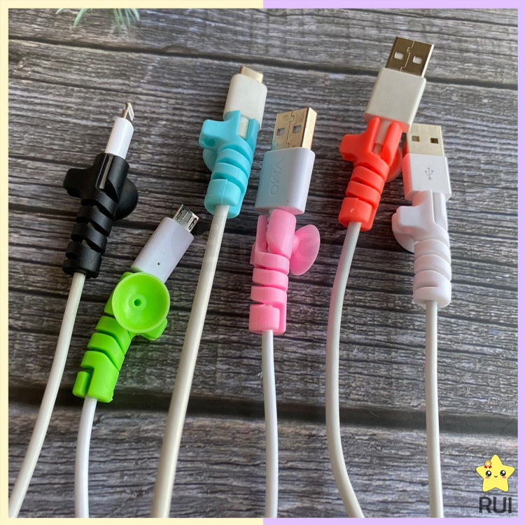Pelindung Spiral Ujung Kabel Protector Gurita Tempel Cable Bite Core Penutup Lilitan Casan