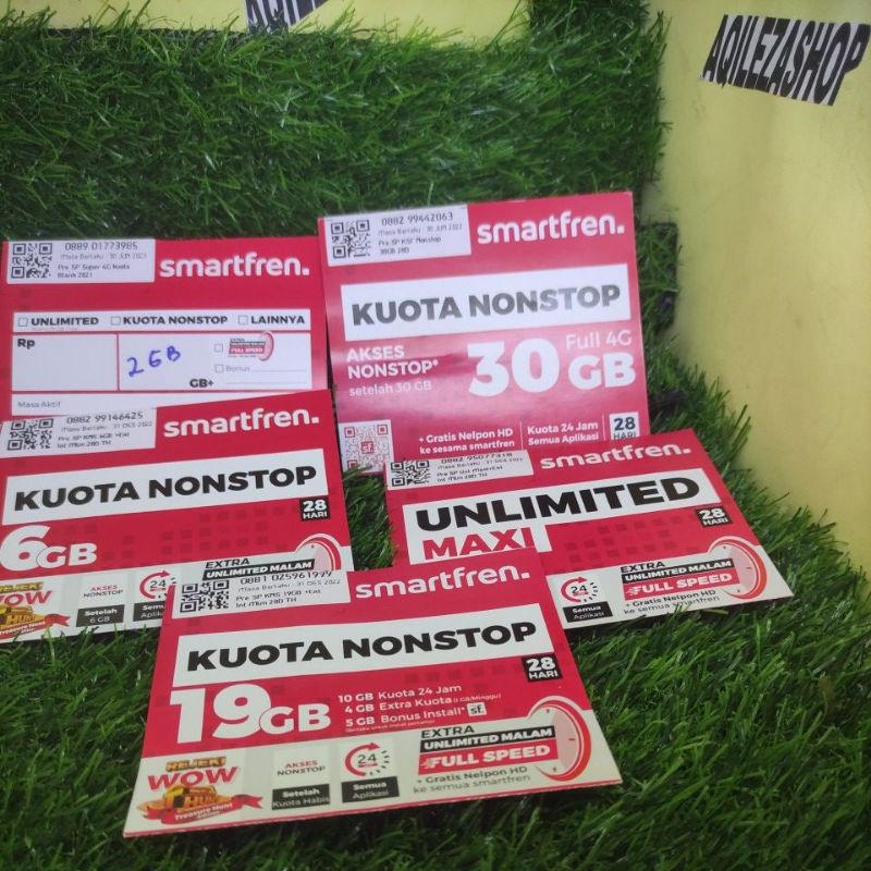 kartu perdana Smartfren kuota quota nonstop 6g 2gb 30gb 19gb unlimited maxi