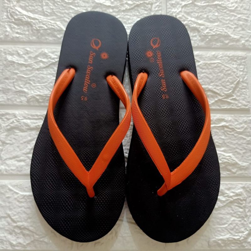 SunSwallow Lumina Premium Sandal Japit Cewek Hitam Sun Swallow Sendal Jepit Swalow Pantai Santai