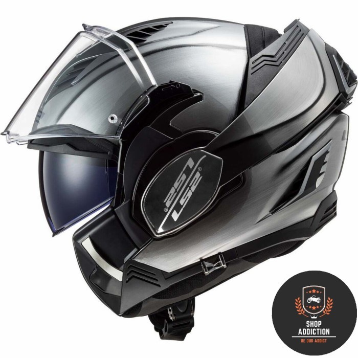 LS2 FF900 VALIANT II JEANS TITANIUM | MODULAR HELM | ORIGINAL | SNI
