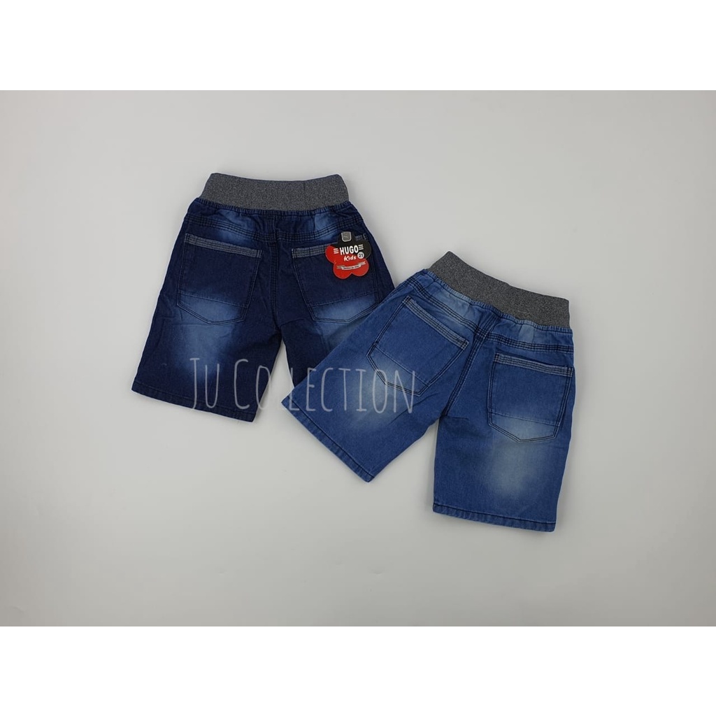 Celana Pendek Jeans Anak Remaja Tanggung SD SMP Pinggang Karet Rip Melar Size 21 22 23 24 25 26 Qualitas Primium