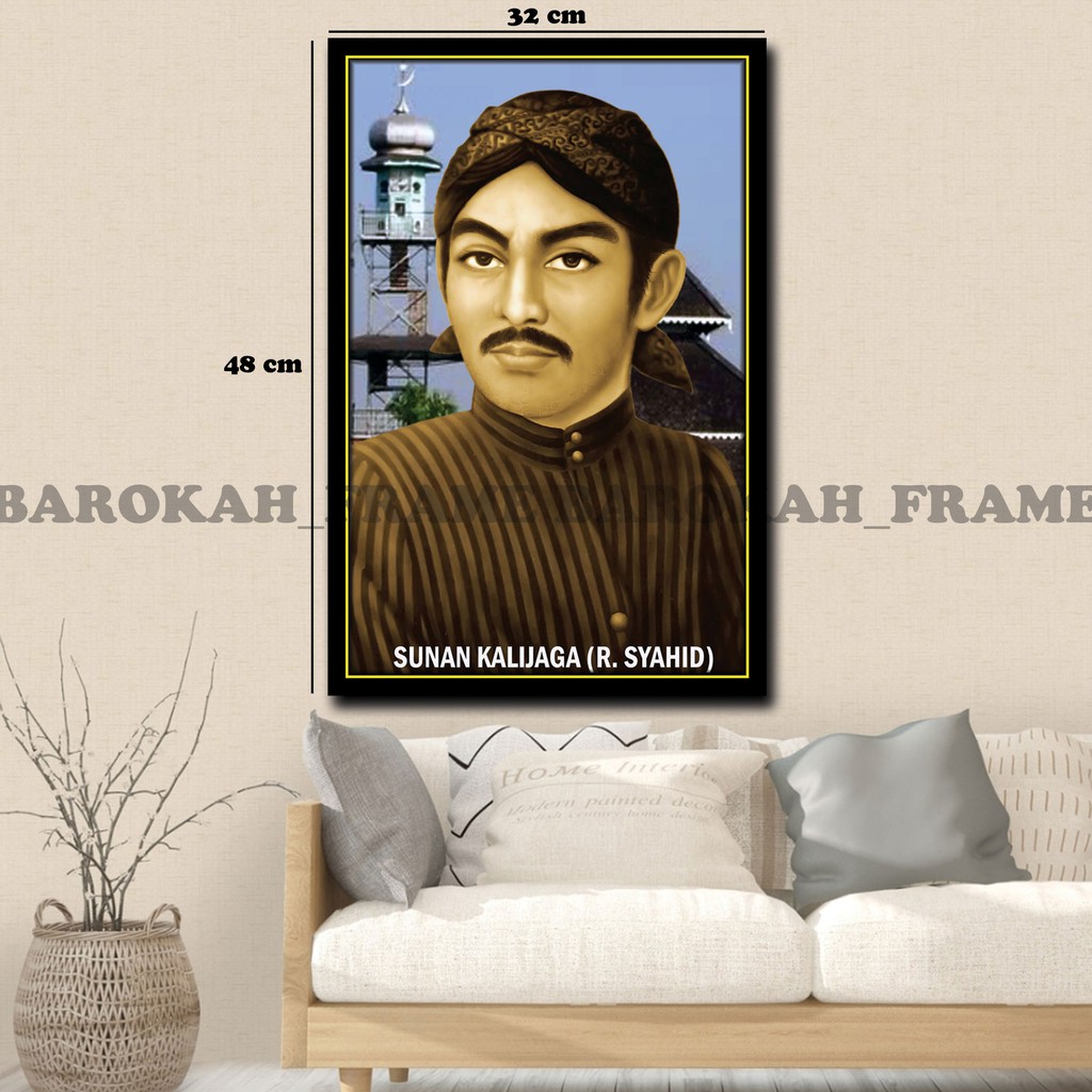 Foto Wali Songo Sunan Kalijaga 4 sahabat nabi Dll poster Gambar Bingkai 32x48cm