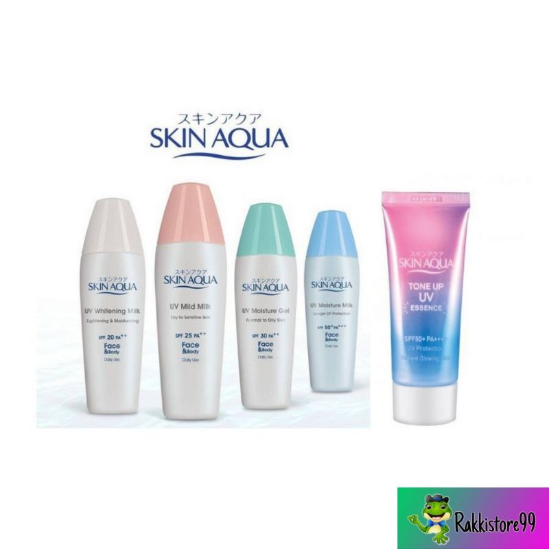 ❣️Rakkistore99❣️ SKIN AQUA UV Moisture Milk SPF 50 | Tone Up UV Essence | Moist Gel SPF 30 |  Mild Milk SPF 25 | Whitening Milk Spf50