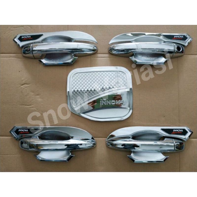 Paket outer handle tank cover innova reborn 2016 chrome jsl