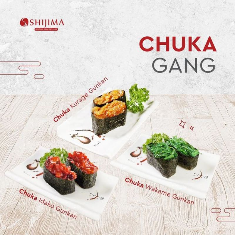 Chuka sushi tobiko roe fish wakame idako kurage frozen gurita ubur ubur halal mui bpom termurah tobiko bahan sushi