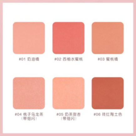 Lameila No.3042 Candy Natural Orange Rouge Blush 6 Color DJ 3042