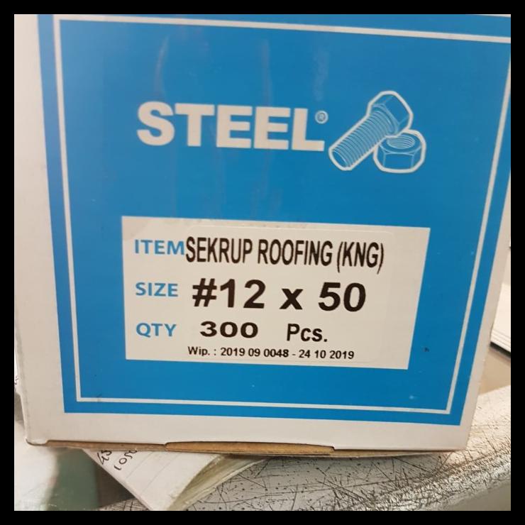 

Sekrup Roofing Steel Kuning #12 X 50 5Cm 300Pcs