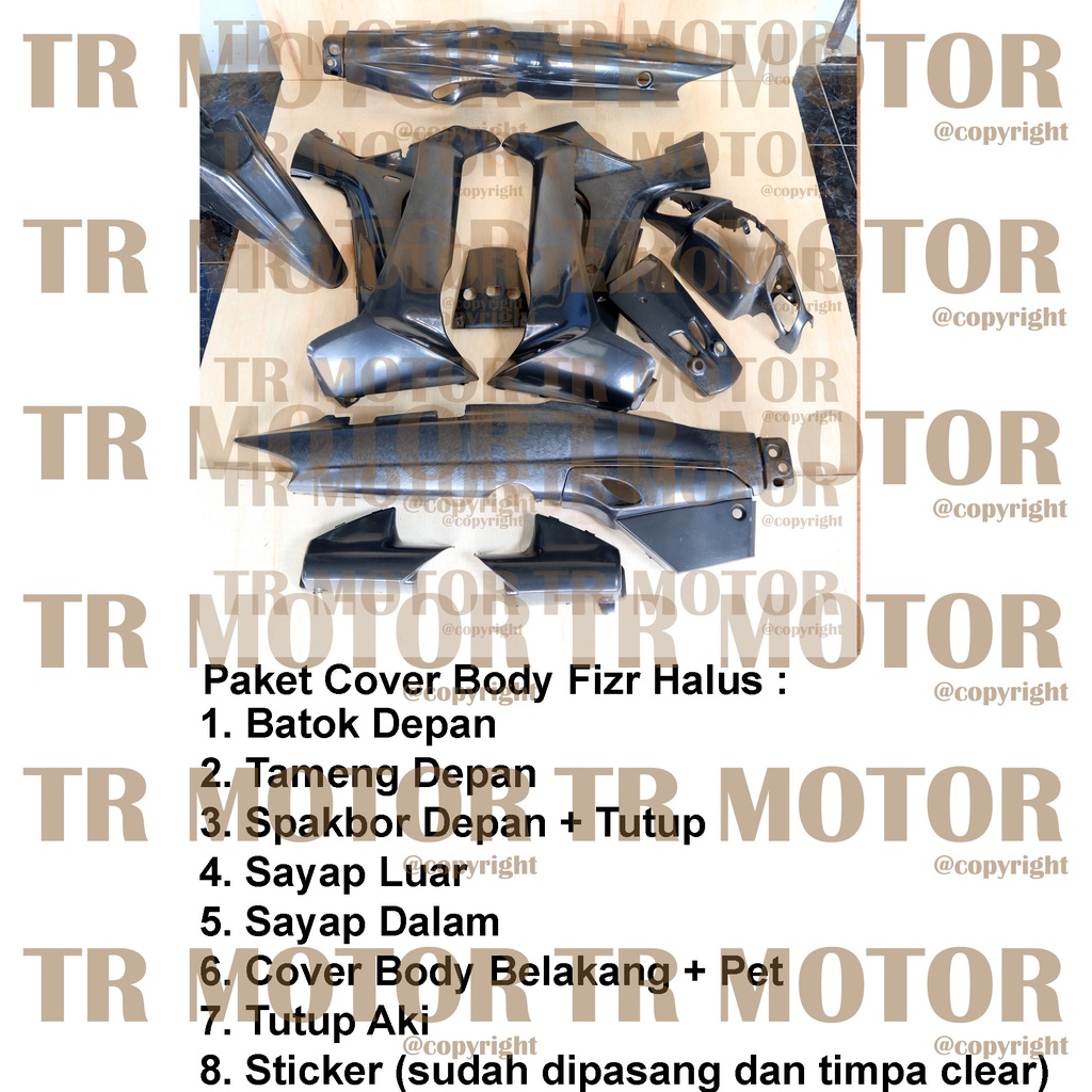 Cover Body Fizr F1zr Bahan Tanpa Cat Full Set Halus Cover Bodi Yamaha Fiz r