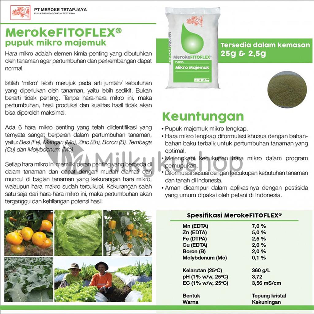 PUPUK MEROKE FITOFLEX 25 GRAM PER SACHET KEMASAN PABRIK