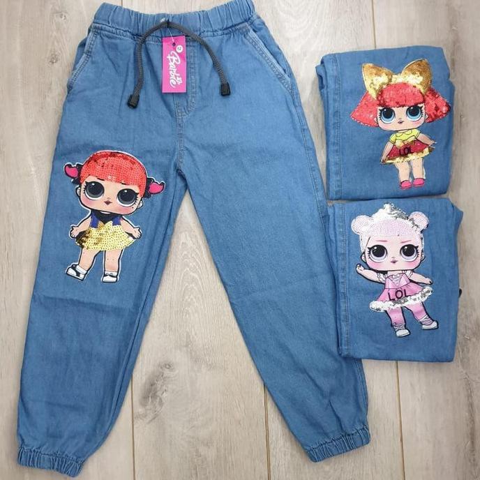 Celana Jeans Anak Perempuan - jogger anak lol