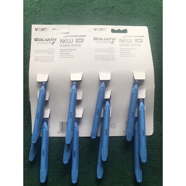 Silet Cukur/Pisau Cukur Kumis&amp;Jenggot | Goliath Power2 Blue