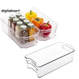 3 Pack Pantry Refrigerator Organizer Bins For Kitchen And Cabinet Storage Stackable Food Bins With Handles Shopee Indonesia