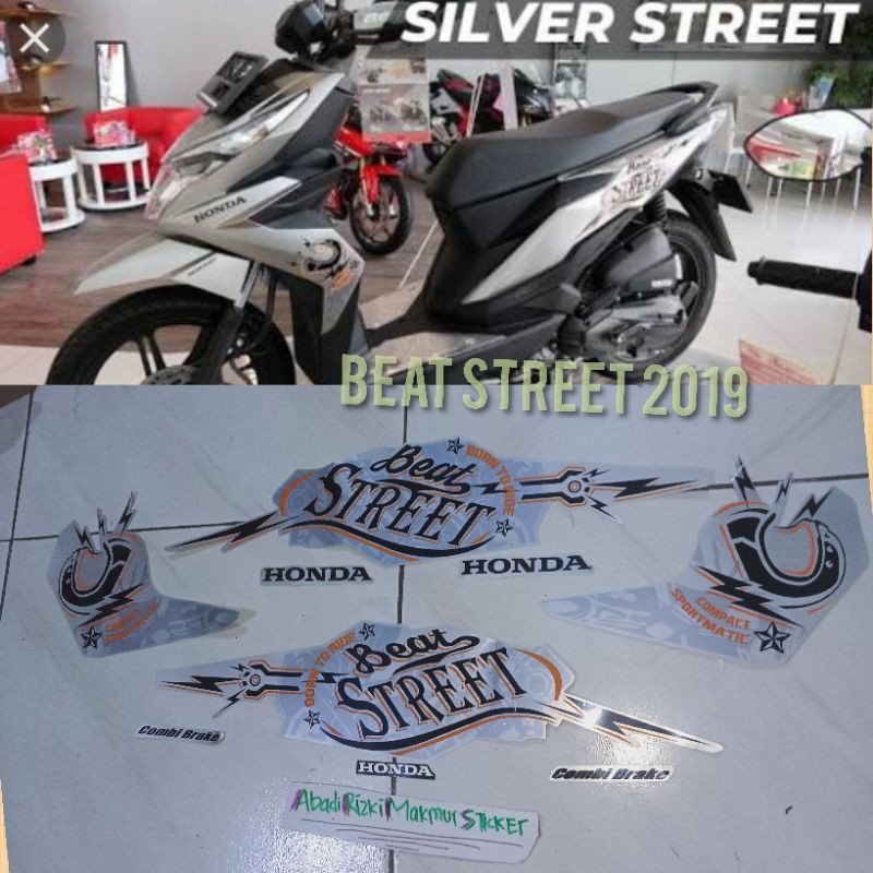 STRIPING LIS STIKER HONDA BEAT STREET SILVER 2019 FULL SET STANDAR ORI