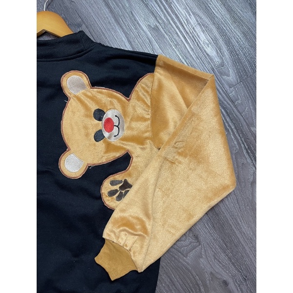 (PH) BULU BORDIR BERUANG | UNIK SWEATER TEDDY BEAR  UNISEX