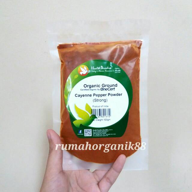 Organic Cayenne Pepper Powder (Strong) by Health Paradise 100gr