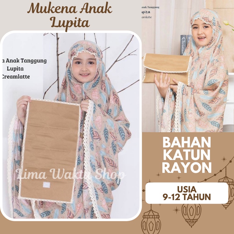 Mukena anak perempuan 12 tahun mukena set sajadah travelling terbaru mukenah bahan rayon premium