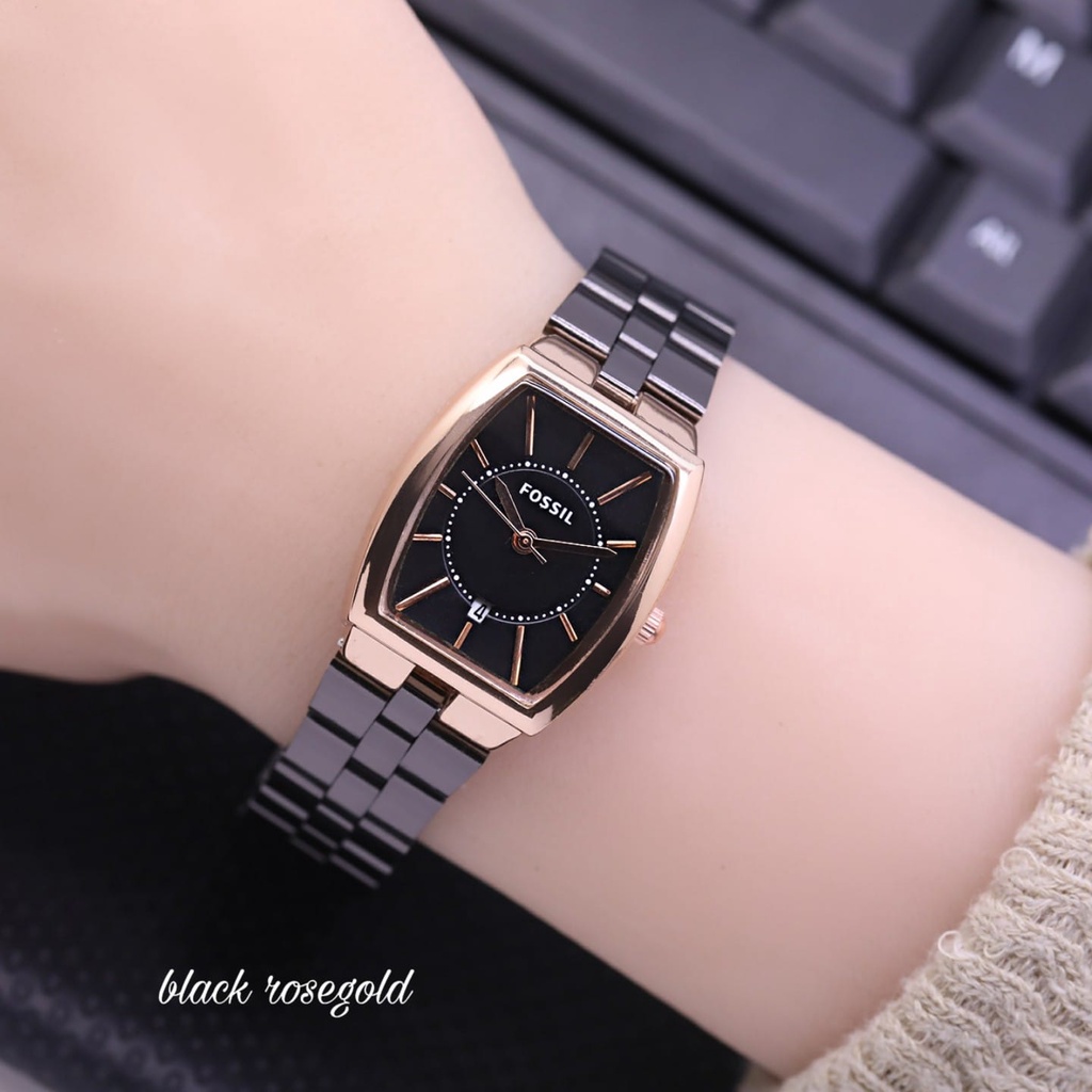 Jam Tangan Wanita Fashion L2805S Tali Rantai Case Segi Tanggal Aktif Free Box &amp; Baterai