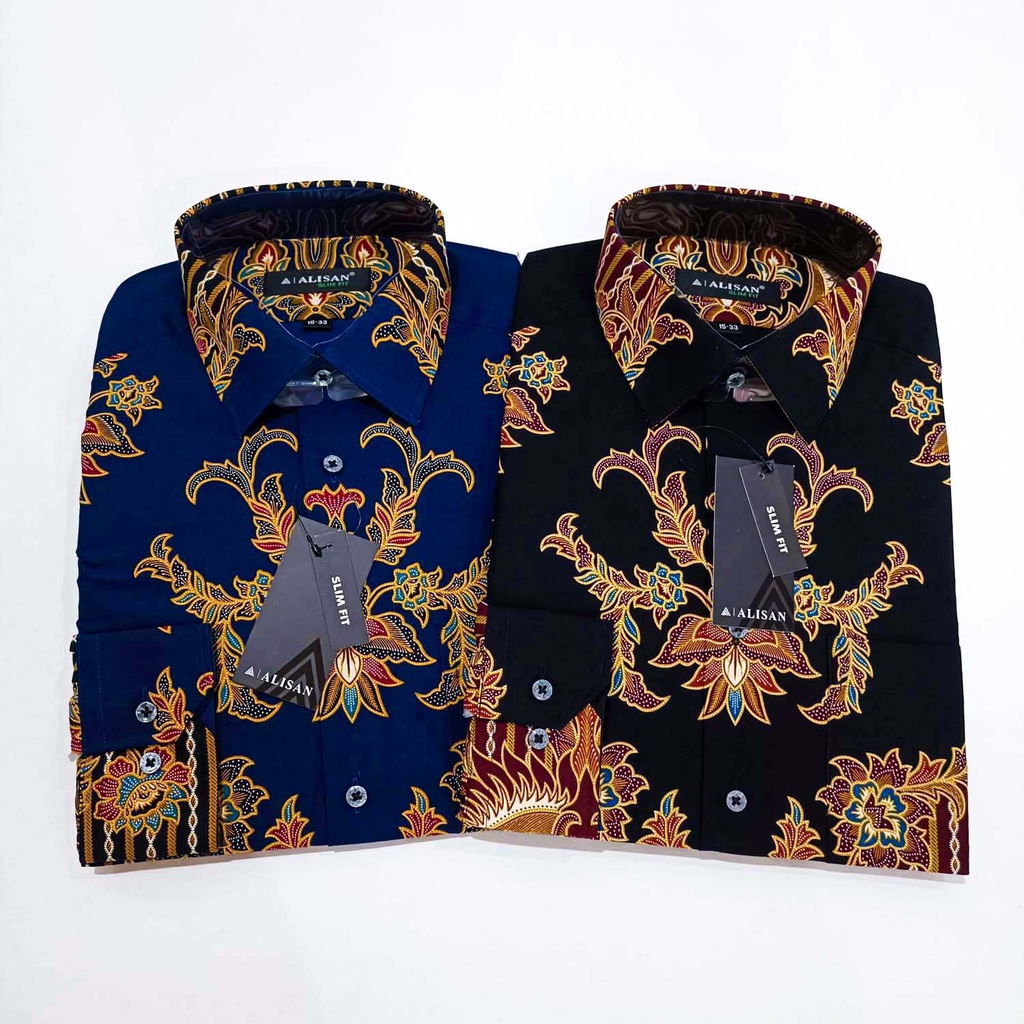 Kemeja ALISAN Batik SLIM Fit Lengan Panjang ( Seri 10662 )