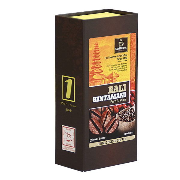 

Seven Bika Coffee Bali Kintamani Pure Arabika Box (Bubuk/Biji) 200 gr