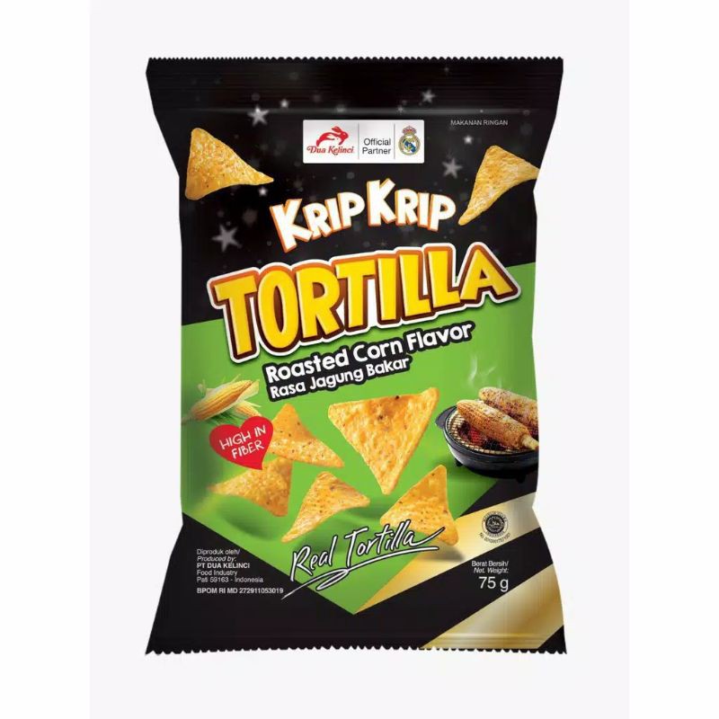 Krip Krip Tortilla jagung bakar / cheese / sapi panggang 75 gram