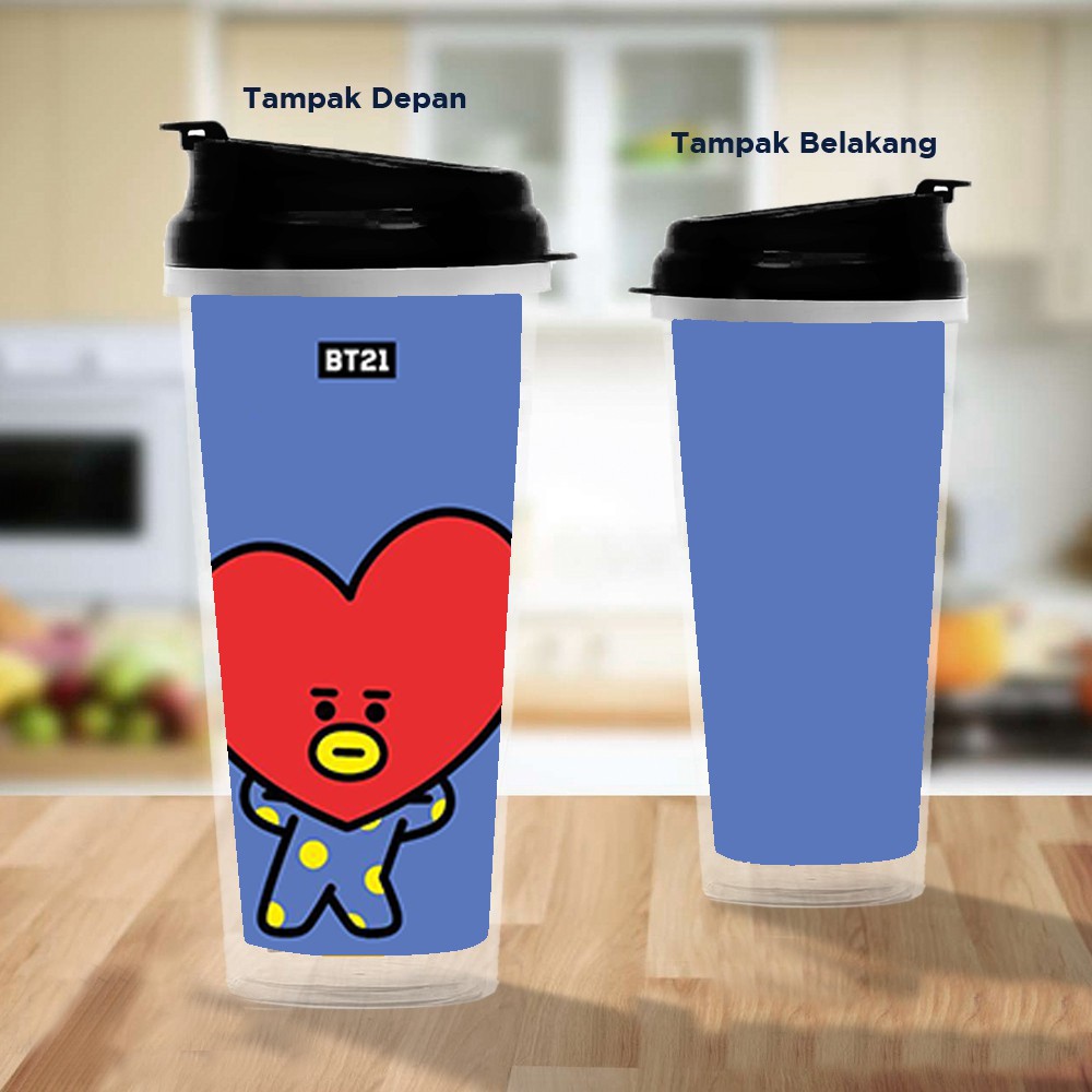 Pusat Mode Tumbler/Tempat Minum Design BT21 Tata