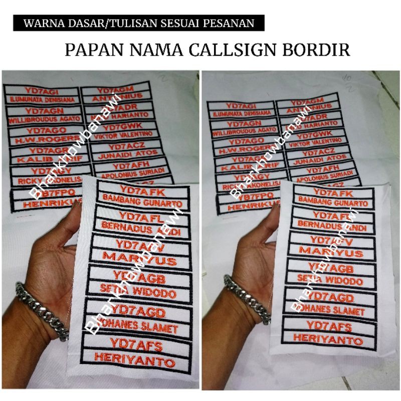 

PAPAN NAMA CALLSIGN BORDIR