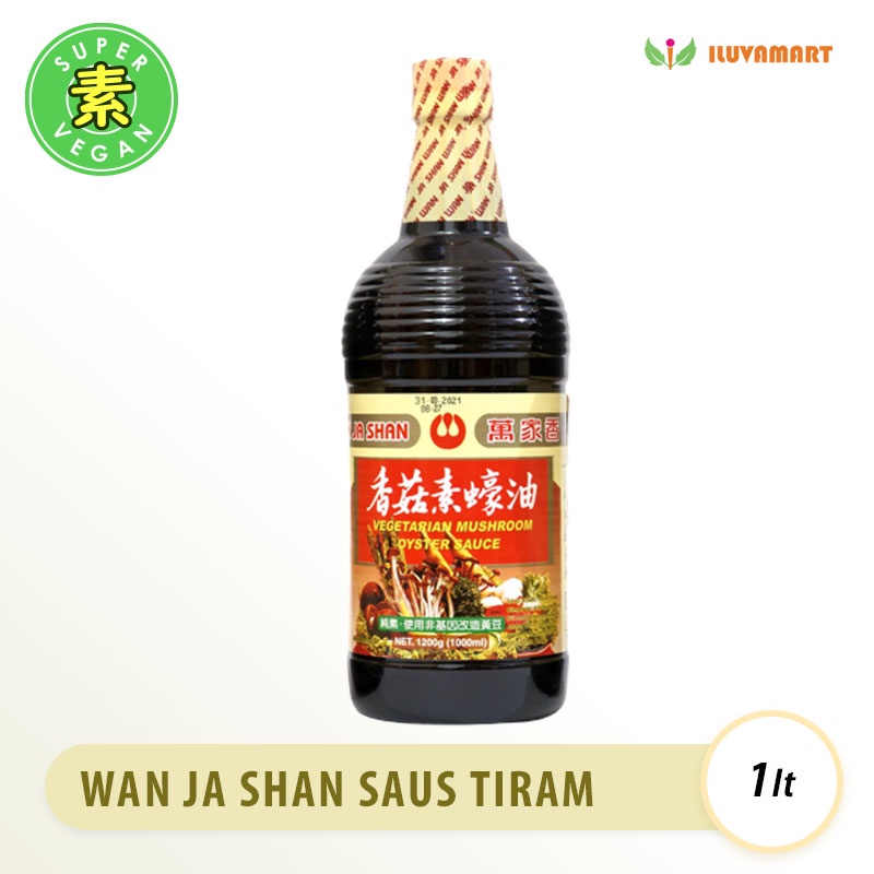 

Wan Ja Shan Saus Tiram 1 lt Vegetarian Mushroom Oyster Sauce / Wan Cia Siang