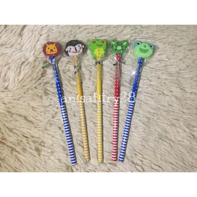 

pensil + penghapus lucu ( 3 pis )