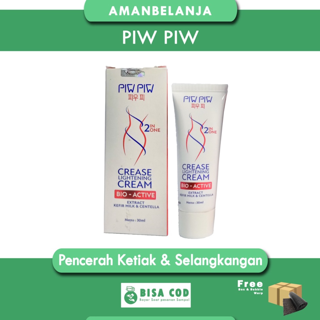 Piw Piw Crease Lightening Cream Pemutih Pencerah Ketiak Selangkangan Lipatan Kulit Ampuh BPOM