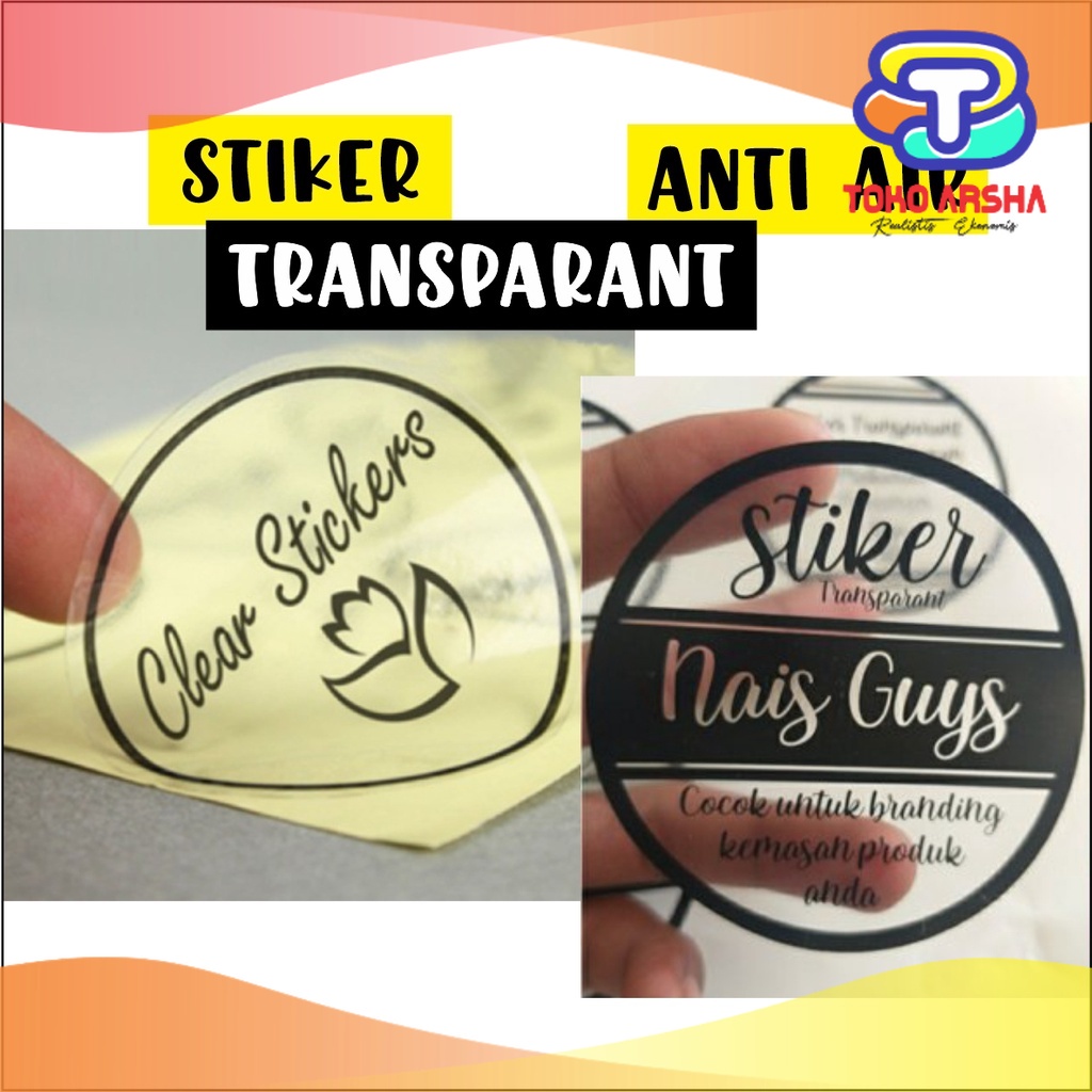 

Stiker Label Bulat TRANSPARAN Sticker Label Kemasan Makanan Minuman VINYL Stiker