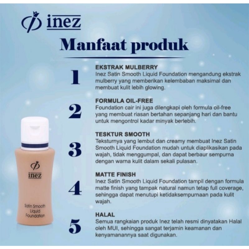 Inez Satin Smooth Liquid Foundation