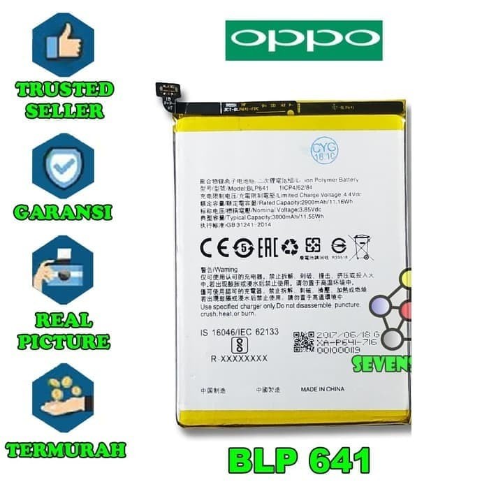 Baterai Oppo BLP-641 / Oppo A71 Original Batre Battery blp 641 a 71