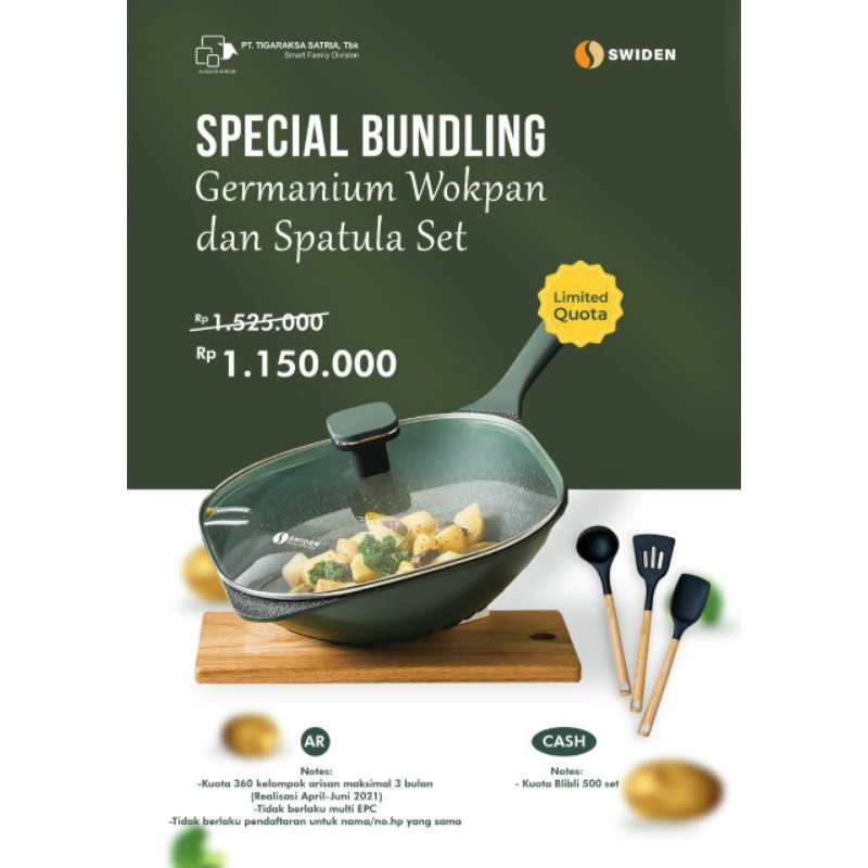 GERMANIUM WOOKPAN SWIDEN - SPATULA SWIDEN - HARGA BUNDLING - BISA ARISAN