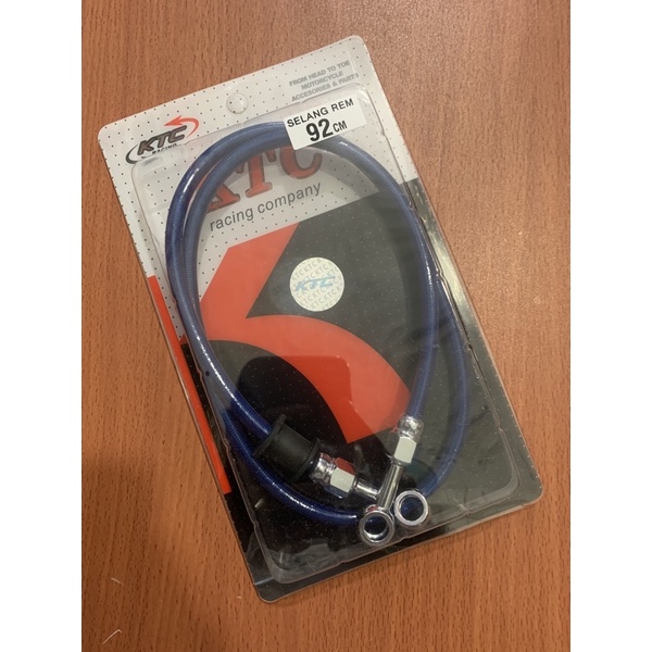 SELANG REM TDR KTC DEPAN ATAU BELAKANG ORIGINAL DAN AEROMOTIVE SCOOPY BEAT VARIO 125 150 MIO FINO SUPRA TIGER RX KING JUPITER VEGA F1ZR (NMAX AEROX KLX PCX TIDAK BISA)-Ktc biru 92 cm