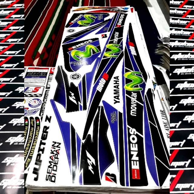 Striping JUPITER Z MOVISTAR biru eneos