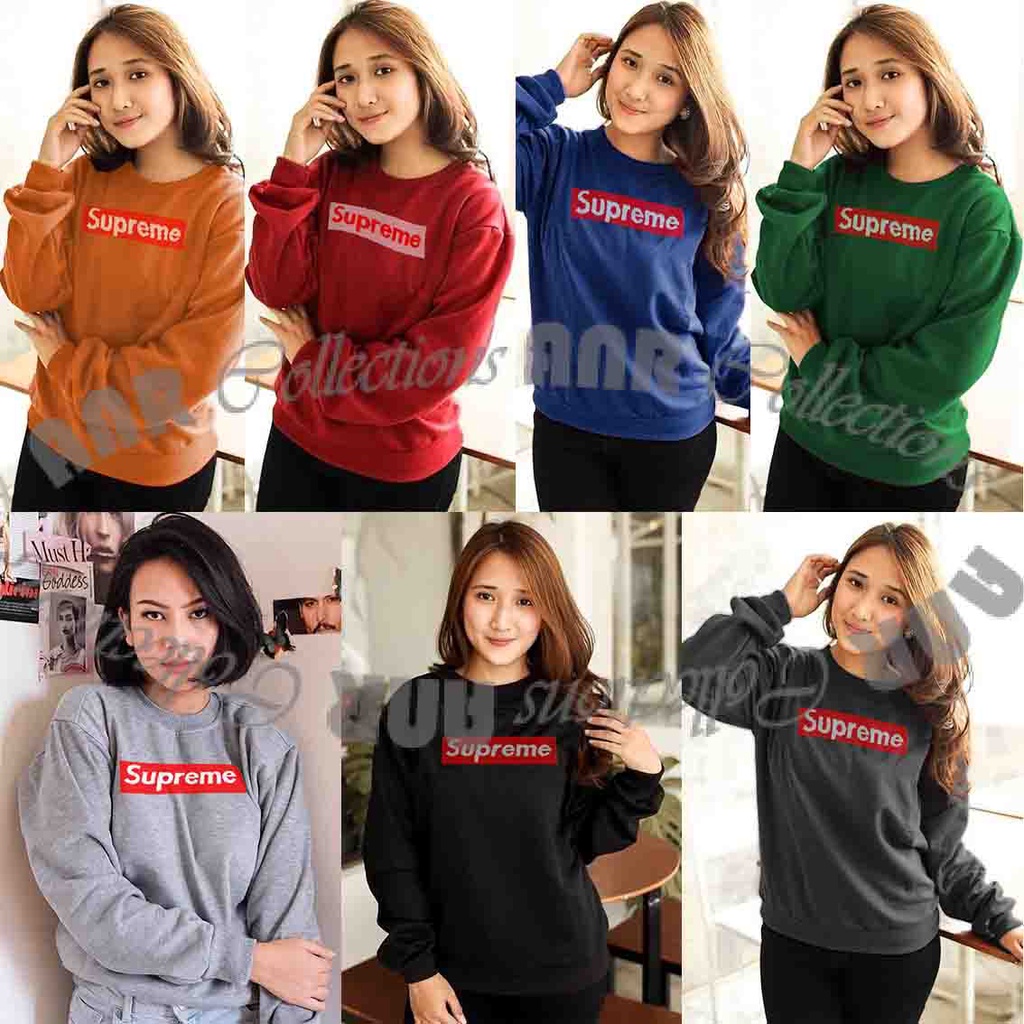 Sweater Basic Supreme Wanita | Sweater Oblong Supreme Cewe