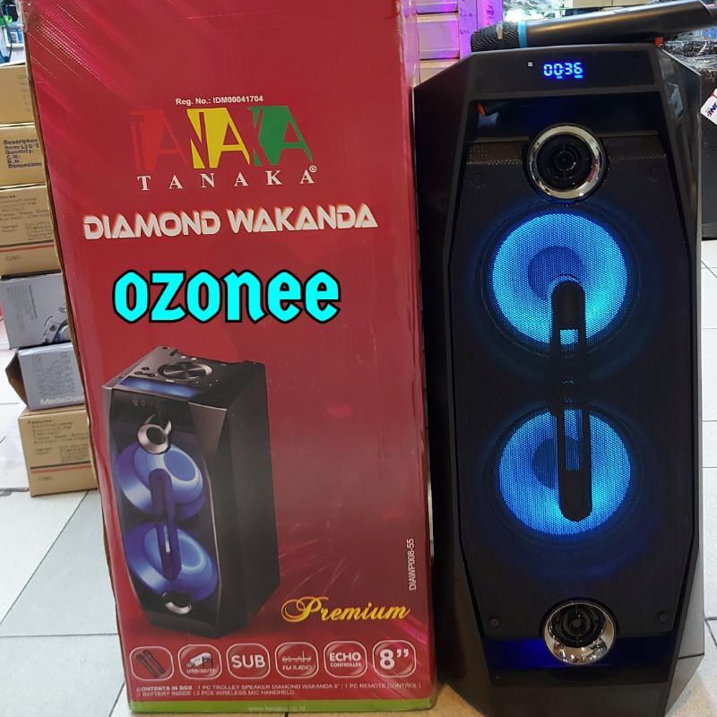 Jual SPEAKER PORTABLE TANAKA WAKANDA 8 INCH DOUBLE PREMIUM ORIGINAL