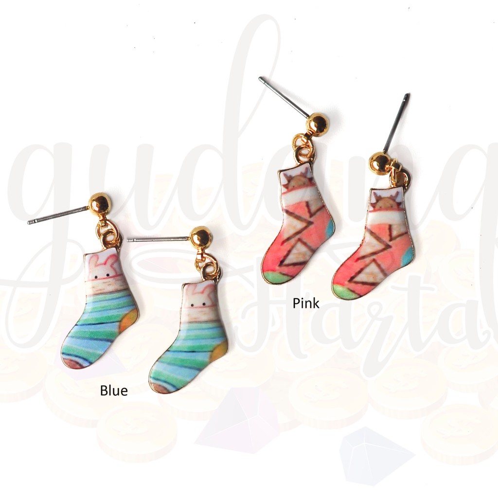 Anting Stud Kaos Kaki Socks Lucu Unik Cute GH 203478