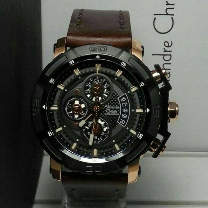 NEW ALEXANDRE CHRISTIE AC 6439 PRIA ORIGINAL ROSEGOLD BLACK