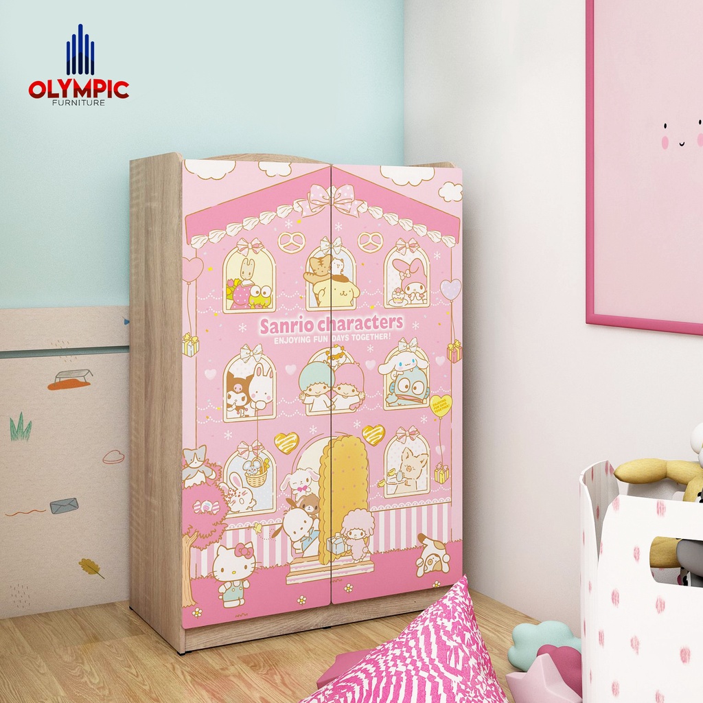 Lemari Pakaian Anak / Lemari Baju Anak / Lemari Anak / baby loker karakter SANRIO merk OLYMPIC
