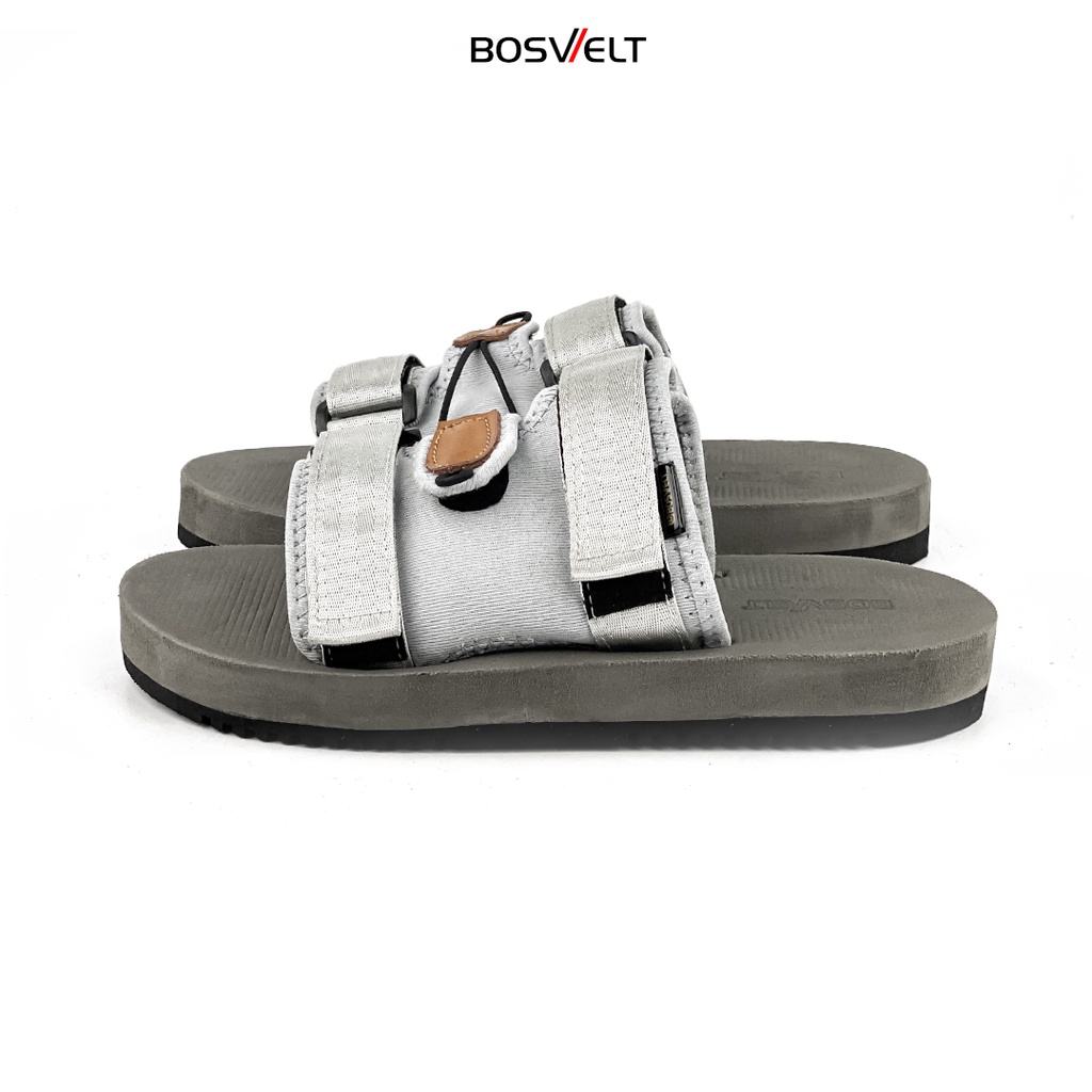 Bosvelt Original - Sandal Traveling Pria / Sendal Gunung / Flip Flop - Voka V1 Grey