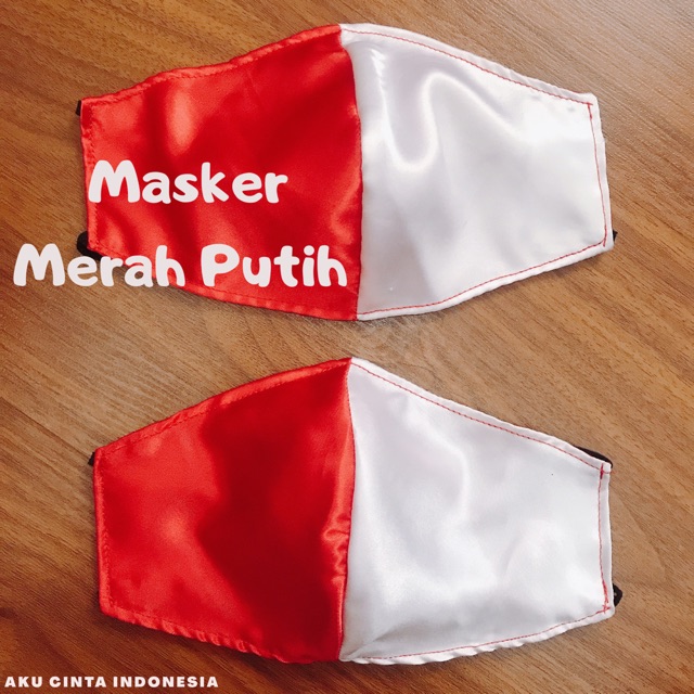 MASKER KAIN MERAH PUTIH