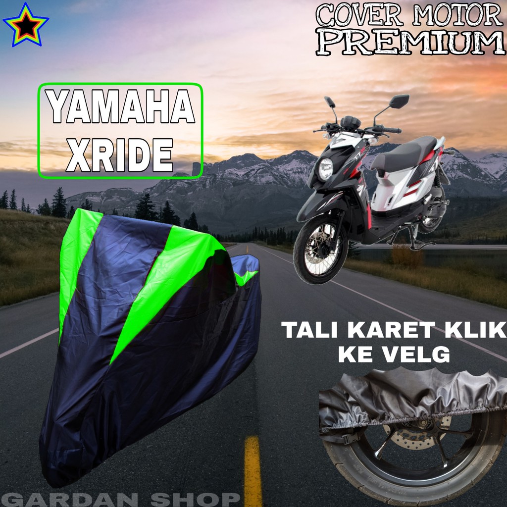 Sarung Motor YAMAHA XRIDE Hitam HIJAU Body Cover Penutup Pelindung Motor Yamaha Xride PREMIUM