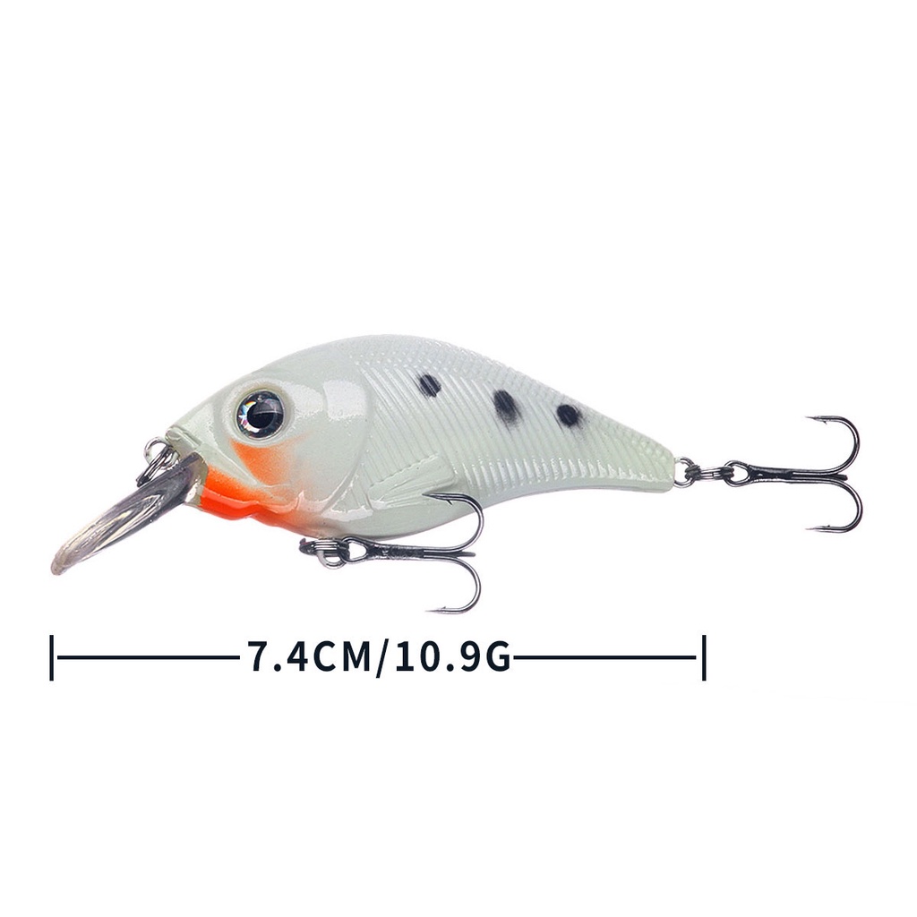 HENGJIA 5Pcs/Box Umpan Pancing Minnow Luminous Fishing Lure Swimbait Topwater Crankbait Bass Popper