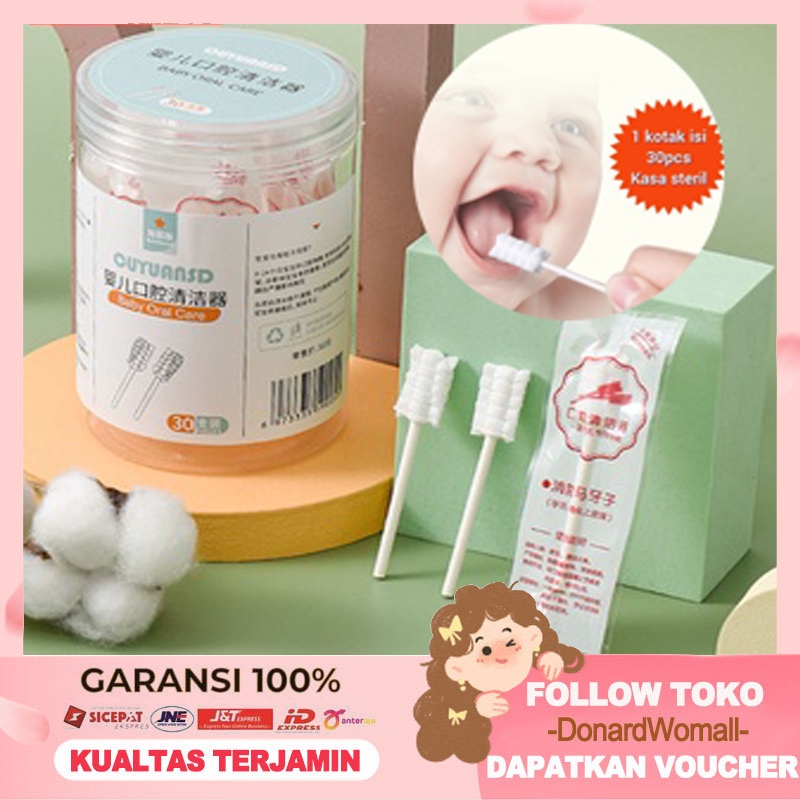 BARU Pembersih Mulut Bayi / Baby Mouth Cleaner / Pembersih Mulut Bayi Kapas Batang Sikat Gigi Sikat Bayi Lidah Untuk Bayi 0-3 Tahun