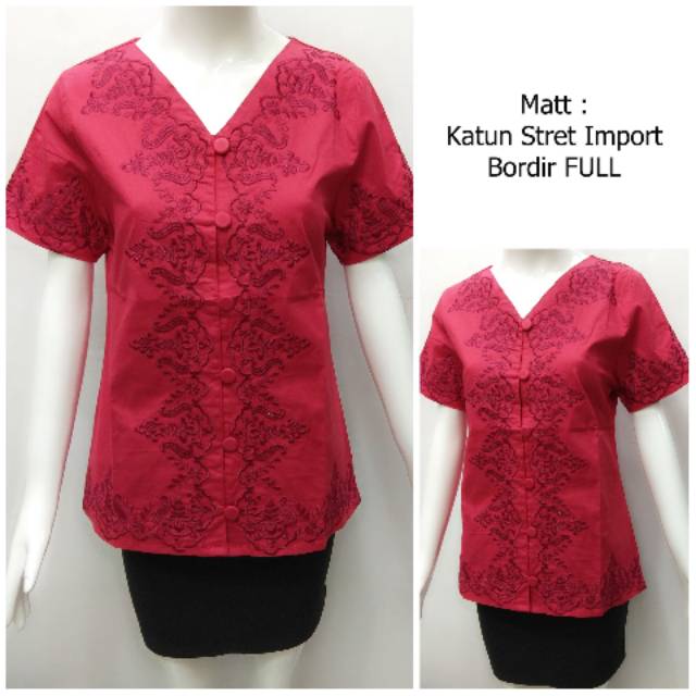 Blus katun bordir import