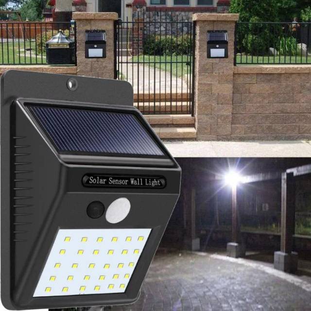 Lampu Tembok Dinding Sensor Solar Tenaga Surya MS-15WLD