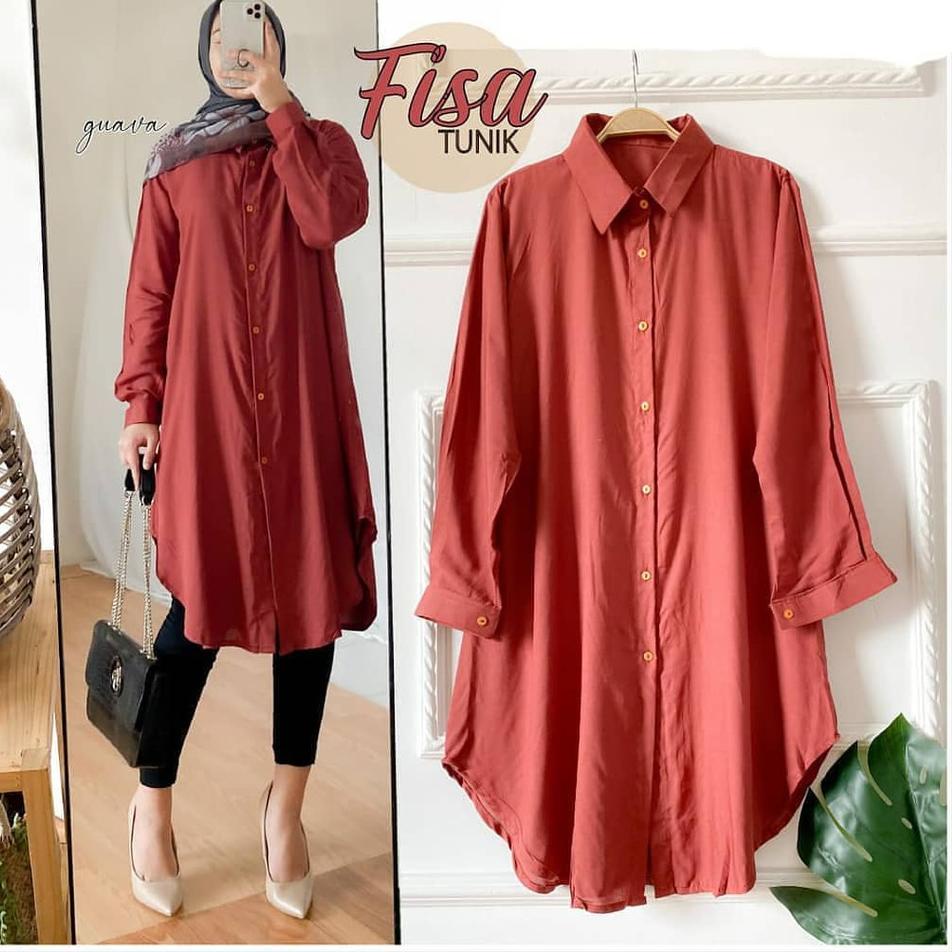 (READY) ATASAN WANITA TUNIK SERIES TERBARU FISA TUNIK SIZE TUNIK JUMBO XXXL LD 130 CM