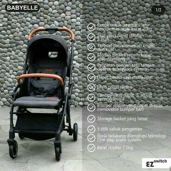 Stroller Babyelle EZ Switch S 523 RS Stroler Babyelle Ezswitch